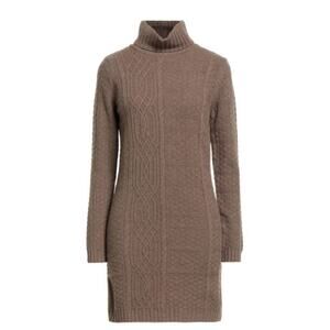 Barbour Winter Tartan Lambswool Sweater Dress Midi Women's 16 Brown Heirloom